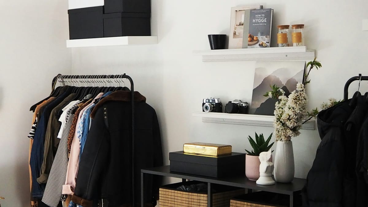 A curated wardrobe with intentional pieces